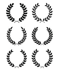 laurel wreath vector on white background