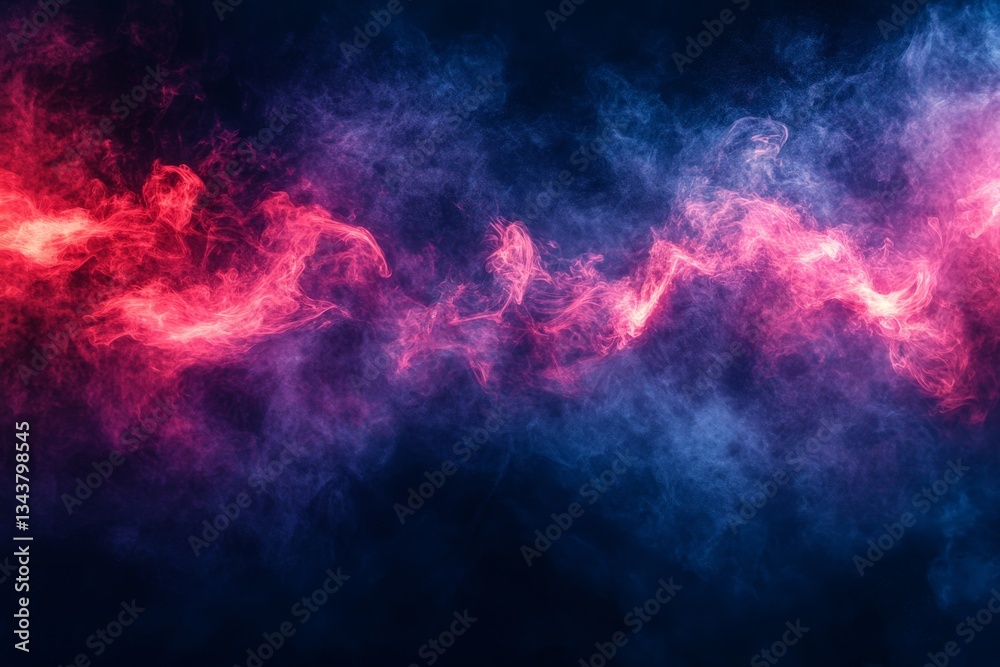 Aufkleber Vibrant smoke patterns create a dynamic visual effect with contrasting colors in a dark background