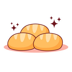 Bread cartoon. Food concept design. Vector art illustration