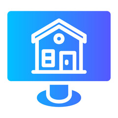 real estate gradient icon
