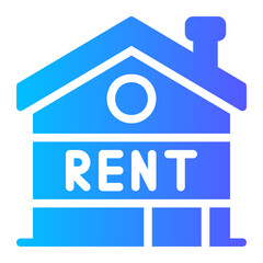 real estate gradient icon