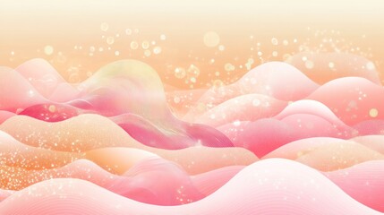 Fototapeta premium Dreamlike Pink and Orange Abstract Landscape