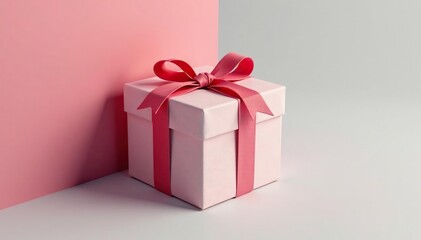 Fototapeta premium Subtle textured gift box repeat, minimalist design , white, monochrome