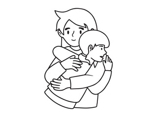 Hand Drawn Mother Day Line Art