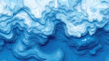 Fototapeta premium Abstract blue ocean waves with layered textures, creating a serene and calming atmosphere, ideal for backgrounds