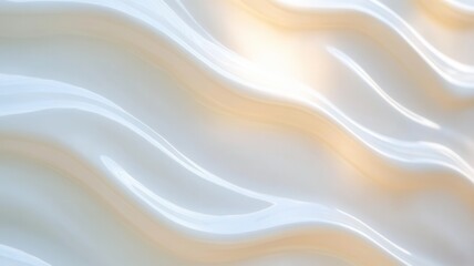 Obraz premium Smooth white surface creating graceful wave like pattern, perfect design for backgrounds