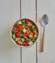 Chicken & Beef Stew with Assorted Vegetables