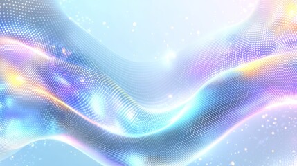 Abstract Pastel Wave Digital Art:  A mesmerizing blend of iridescent colors forming a dynamic wave pattern, showcasing the beauty of digital artistry.