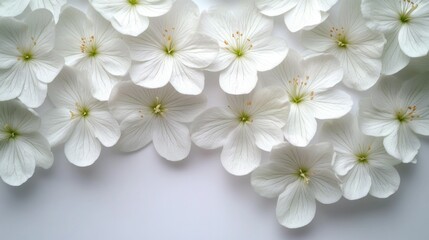 Obraz premium Delicate white blossoms arranged