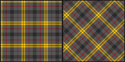 Gray tone plaid seamless pattern vector. Background graphic tartan fashion design use for print, texture, cloth, fabric, flannel.