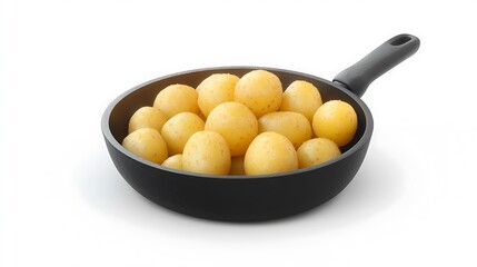 Small Potatoes in a Pan / フライパンに入った小さなジャガイモ