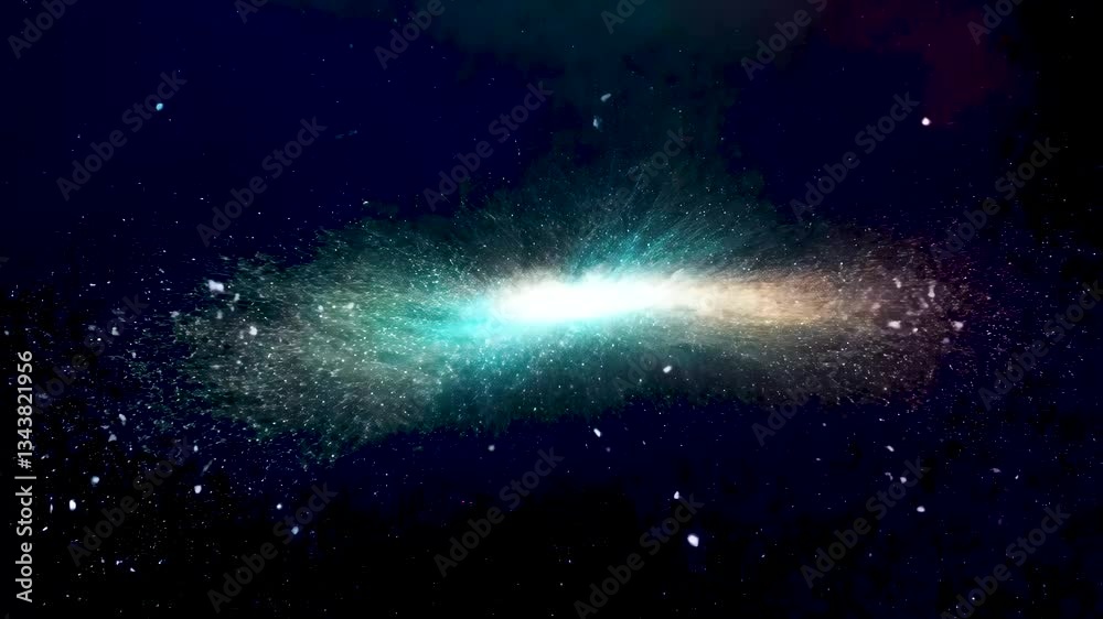 Canvas Prints mysterious cosmic cloud illuminated by distant stars in space