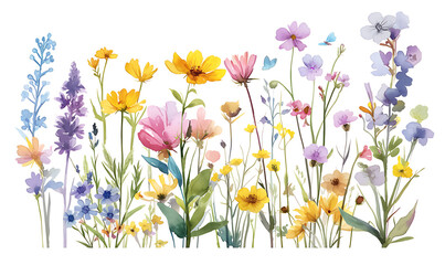 Creative 2D Doodle Floral Illustrations on White Background