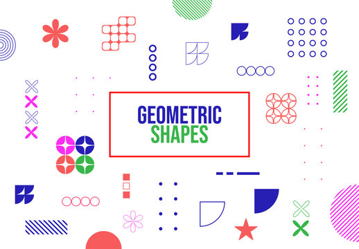 Geometric Shapes Design Template Offers a Modern and Structured Visual Layout