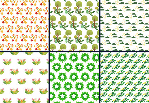 Flower Pattern Design Template Features Elegant and Vibrant Floral Elements