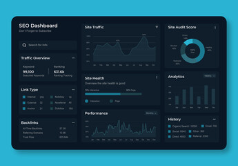 SEO Dashboard Design Layout