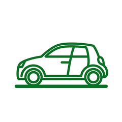 Green Eco Friendly Car Icon  Transportation  Vehicle  Auto  Outline  Symbol