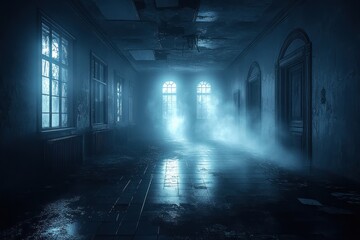 Haunted Hospital Corridor Creepy Room Empty Hallway Eerie Abandoned Asylum