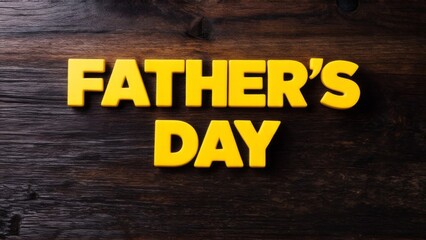 Father's Day inscription, top view