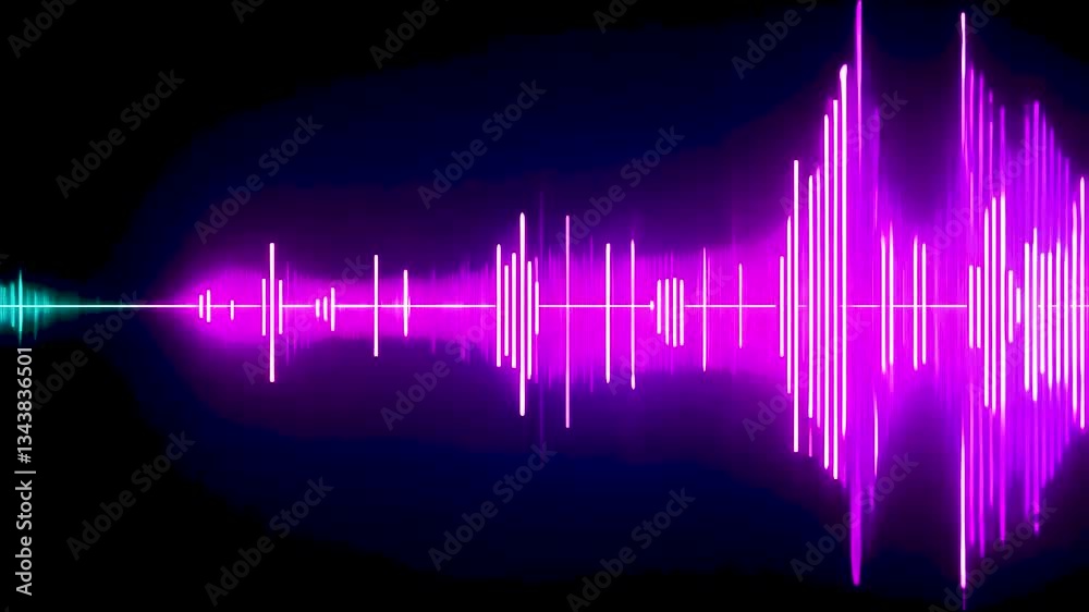Canvas Prints colorful equalizer audio spectrum on dark backdrop