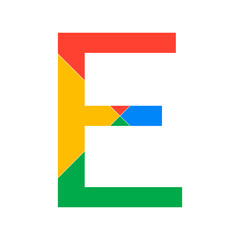 Letter E from the alphabet vector icons