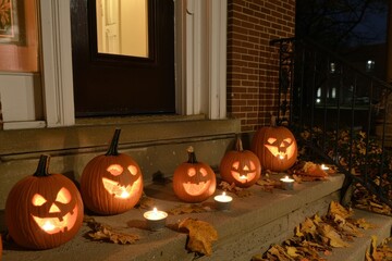 Obraz premium Halloween Pumpkin Display