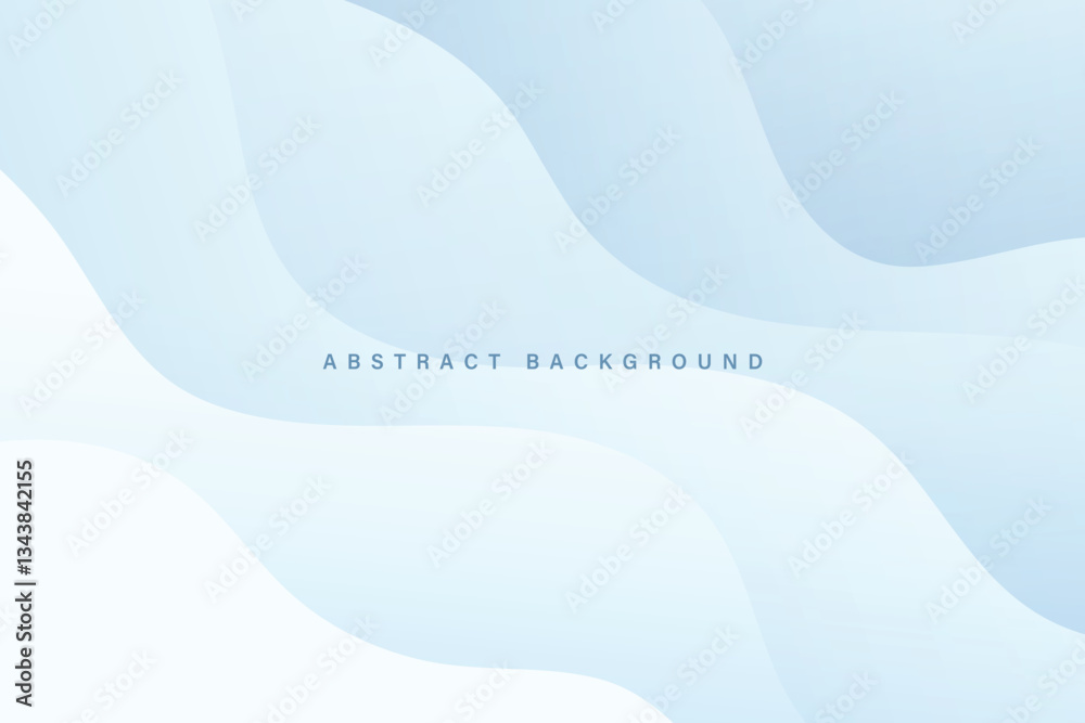 Wall mural modern smooth blue gradient composition wave vector design concept abstract background
