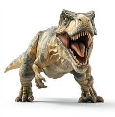 Fototapeta premium Roaring T-Rex Dinosaur 3D Illustration Cretaceous Era Predator