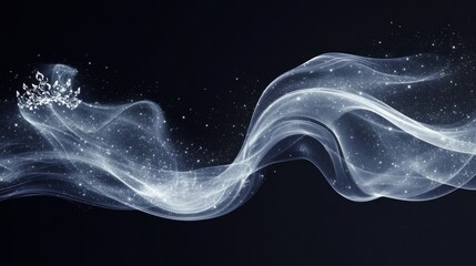 Fototapeta premium Elegant, ethereal, flowing fabric