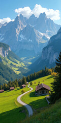 swiss alps landscape