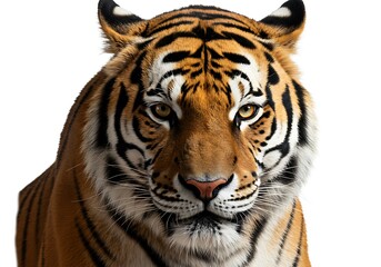 Fototapeta premium Close-up of a Majestic Tiger's Face. Generative Ai