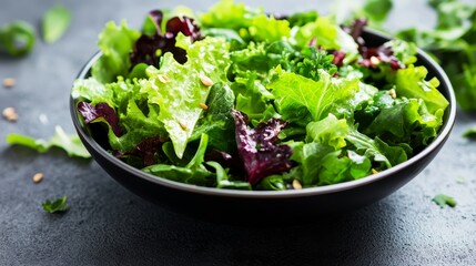 A fresh green salad is a healthy and delicious choice.  It's perfect for vegans, vegetarians, and anyone watching their diet.

