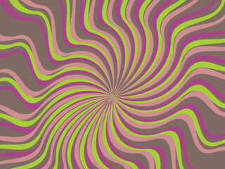 Vintage retro banner background. Colorful grunge wave wallpaper. Vector illustration. Twist party backround pattern.	