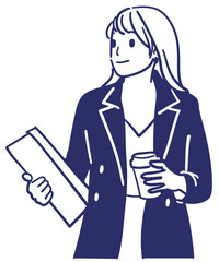 Vector art of woman drawing icon avatar profile illustration business female