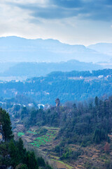 Stone forest landscape of Maduguan Town, Xuanhan County, Dazhou City, Sichuan Province, China