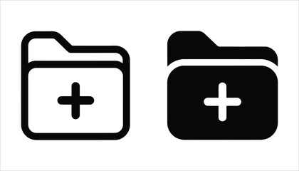 Folder Icon with Add Plus Symbol.