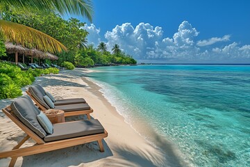 夏の綺麗な海の景色