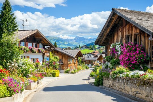 Servoz in Haute Savoie, France boasts a breathtaking scenic landscape