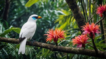 The Bali Myna in Its Tropical Paradise