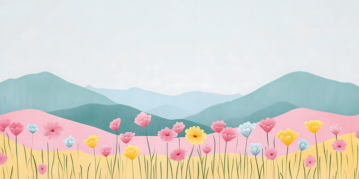 design, illustration, symbol, business, text, concept, sign, flower, tulip, spring, nature, pink, field, tulips, garden, flowers, sky, floral, summer, vector, blossom, plant, grass, bloom, beauty, mea