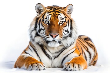 Fototapeta premium bengal tiger isolated on white