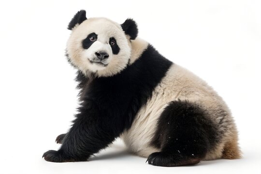 giant panda raster image on white background wildlife animal art