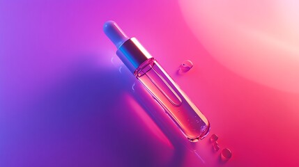 Serum in vibrant light. Product shot for skincare ads