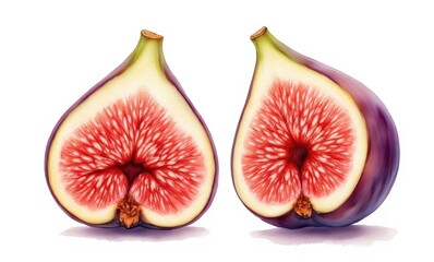 Fresh sliced figs with vibrant colors