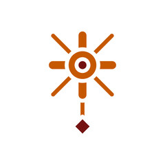 Obraz premium Abstract Geometric Ornament Isolated on White