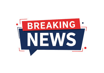 Dynamic News Announcement Template with Flat Design, breaking news banner 