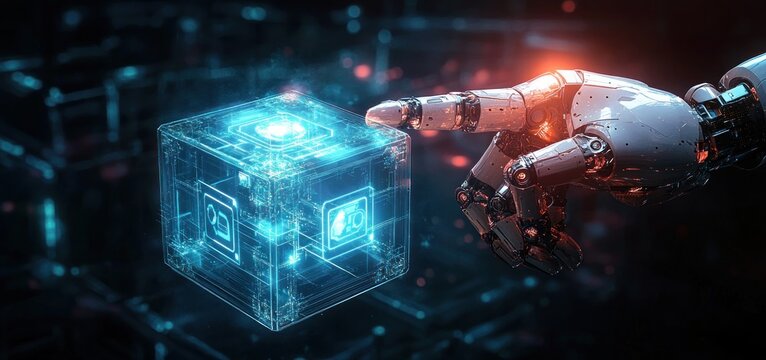 Artificial Intelligence and Robotics in Cyberspace Communication and Technology Innovation with Holographic Interfaces and Data Interaction