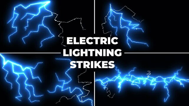 High energy electric lightning FX pack featuring 4 unique lightning strike animations