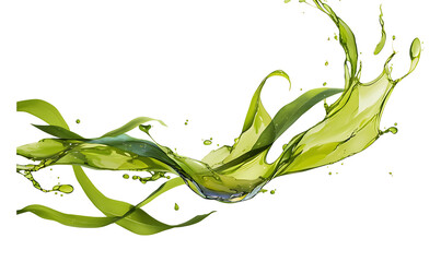 Illustration of matcha tea leaves, harvesting, processing, traditional tools, tea ceremonies, matcha beverages, desserts, and green tea plantations on a white background.