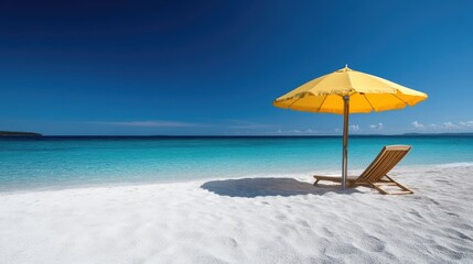 Fototapeta premium Sunny Beach Vacation Scene